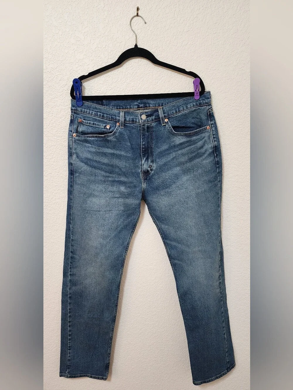 Levi's 505 Regular Fit Straight Leg Jeans Medium Wash Men's Tagged as 36x34